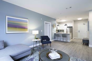 Living room and kitchen view